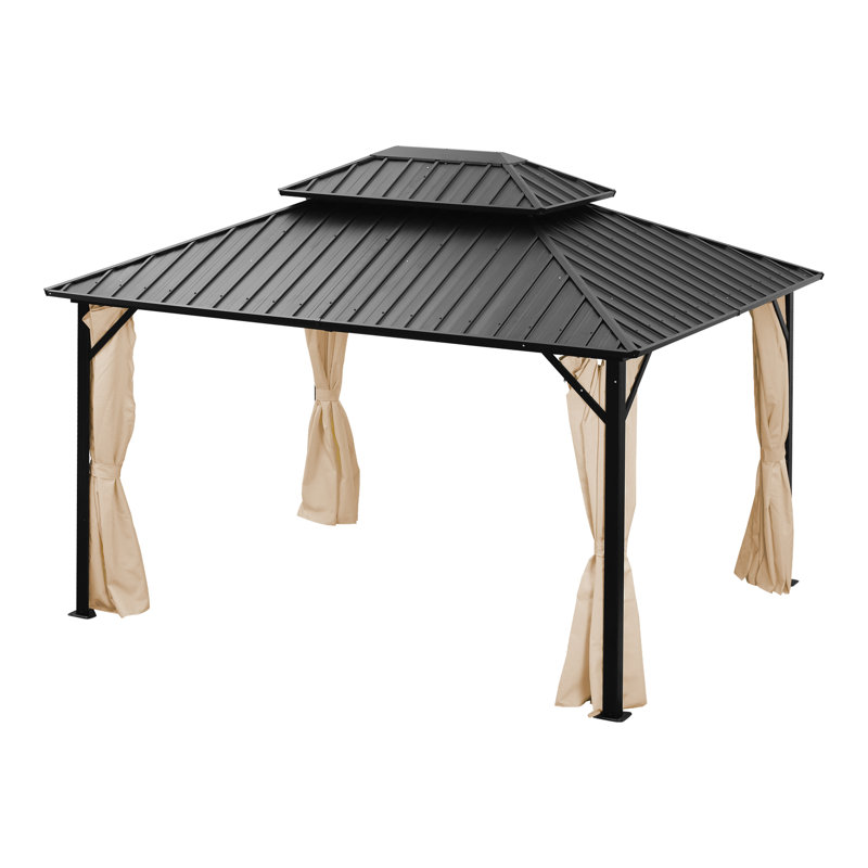 Zenova 12 Ft. W x 10 Ft. D Aluminum Patio Gazebo & Reviews Wayfair